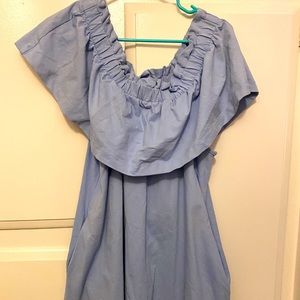 H&M Blue Off The Shoulder Dress